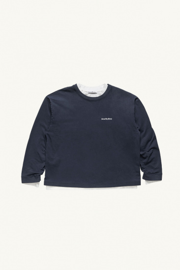Logo overlay sweatshirt - Navy