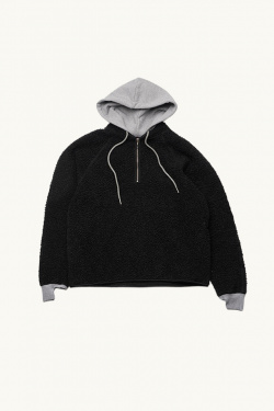 Stockholm Surfboard Club - Farm Fleece Hoodie - Black - allanjoseph