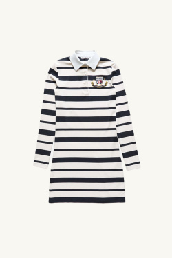 Acne Studios - Robe polo rayée - Navy/Ecru - allanjoseph