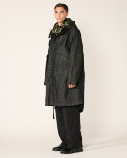 Engineered Garments - Highland Denim Parka - Black - allanjoseph
