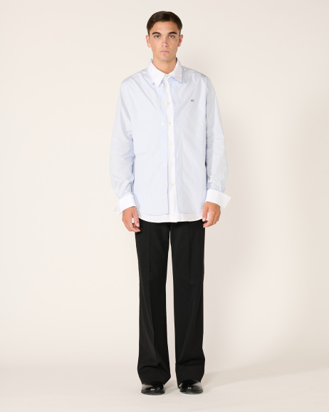 Acne Studios - Layered Shirt - Blue/White - allanjoseph