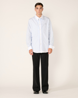 Acne Studios - Chemise Superposée - Bleu/Blanc - allanjoseph