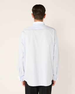 Acne Studios - Chemise Superposée - Bleu/Blanc - allanjoseph