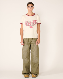 Acne Studios - T-shirt Imprimé Universitaire - Ecru - allanjoseph