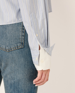 Acne Studios - Chemise Superposée - Bleu/Blanc - allanjoseph