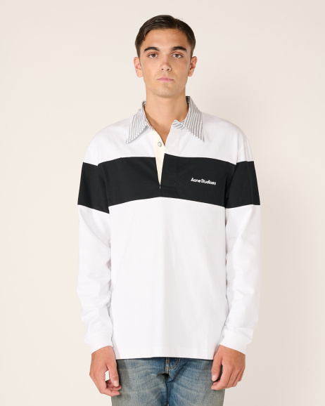 Acne Studios - Cotton Polo - White/Black - allanjoseph