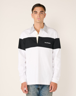 Acne Studios - Polo en coton - Blanc/Noir - allanjoseph