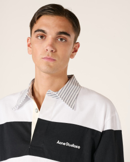 Acne Studios - Cotton Polo - White/Black - allanjoseph