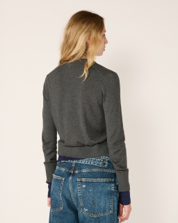Acne Studios - Cardigan Superposé - Gris - allanjoseph