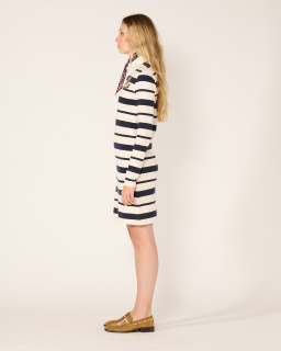 Acne Studios - Robe polo rayée - Navy/Ecru - allanjoseph