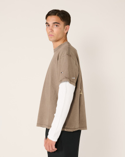 Stockholm Surfboard Club - Layered T-Shirt - Brown - Unisex - allanjoseph