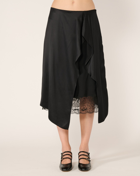 Acne Studios - Jupe en satin - Noir - allanjoseph