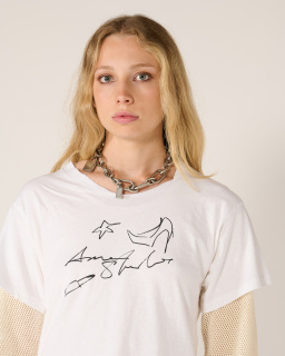 Acne Studios - Chain necklace with lock - Silver - allanjoseph
