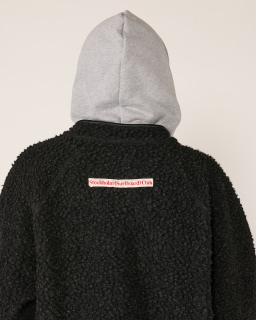Stockholm Surfboard Club - Farm Fleece Hoodie - Black - allanjoseph