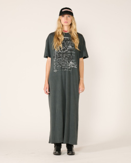 Stockholm Surfboard Club - Robe T-shirt Longue - Noir Délavé - allanjoseph