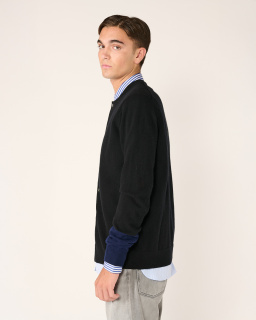 Comme des Garçons Shirt - Wool cardigan - Black/Blue - allanjoseph