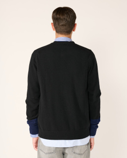 Comme des Garçons Shirt - Wool cardigan - Black/Blue - allanjoseph