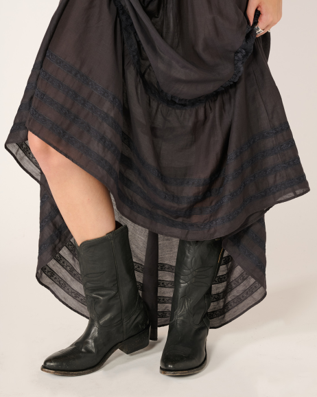 Mexicana - Santiags Yopal en cuir - Noir - allanjoseph