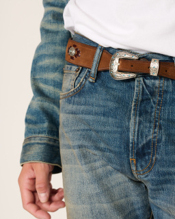 Alberto Luti - Leather Belt - Brown - allanjoseph