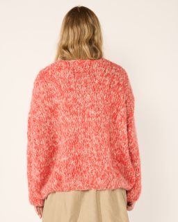 Casey Casey - Cardigan Mohair - Ecru/Corail - allanjoseph