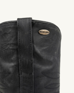 Mexicana - Santiags Yopal en cuir - Noir - allanjoseph