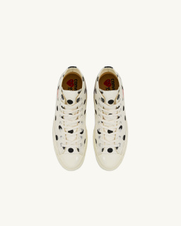 Comme des Garçons PLAY - Polka Dot High - White - allanjoseph