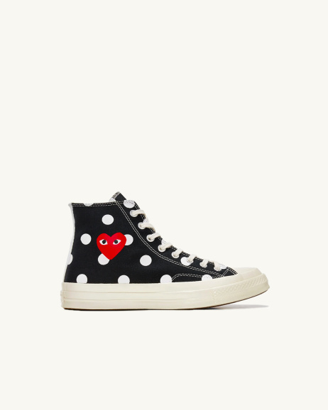 Comme des Garçons PLAY - Polka Dot High - Noir - allanjoseph