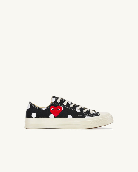 Comme des Garçons PLAY - Polka Dot Low - Noir - allanjoseph