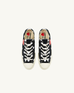 Comme des Garçons PLAY - Polka Dot Low - Black - allanjoseph