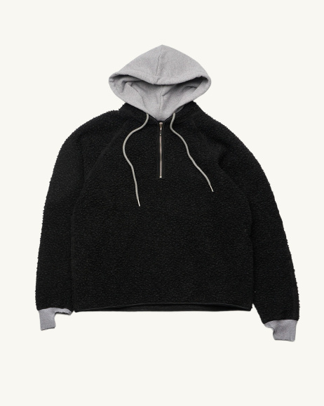 Stockholm Surfboard Club - Farm Fleece Hoodie - Black - allanjoseph