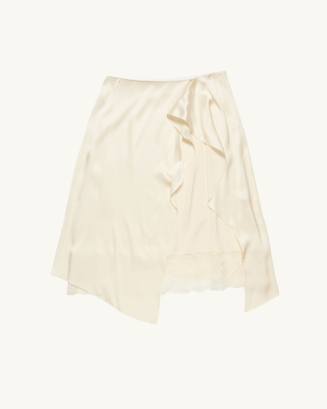 Acne Studios - Satin skirt - Cream - allanjoseph