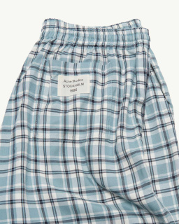 Acne Studios - Checkered shorts - Turquoise - Unisex - allanjoseph