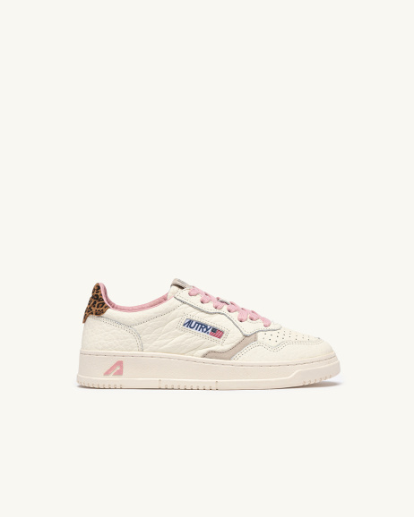 Autry - Medalist Low - Pink/Leopard - Women - allanjoseph