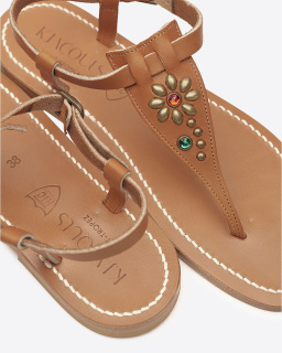 K Jacques x HTC - Coriolan Sandals - Tan - allanjoseph