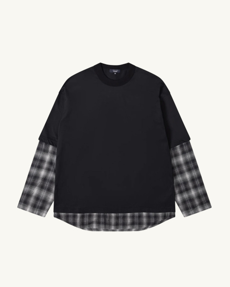 Comme des Garçons Homme - Layered T-shirt - Black/Grey - allanjoseph