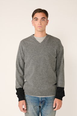 Comme des Garçons Shirt - Wool cardigan - Grey/Black - allanjoseph