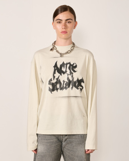 Acne Studios - T-shirt manches longues - Blanc cassé - Unisexe - allanjoseph