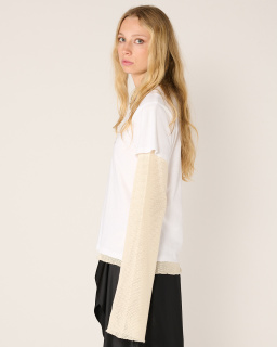 Acne Studios - T-shirt superposé - Blanc - allanjoseph