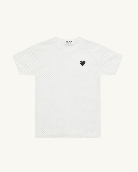 CDG Play - Mesh T-shirt - White - Unisex - allanjoseph