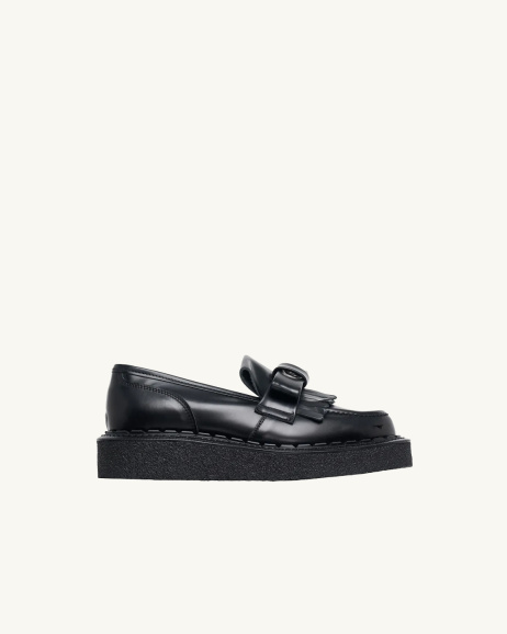CDG GIRL - Mocassins Creeper en cuir - Noir - allanjoseph