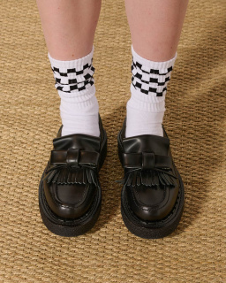 CDG GIRL - Mocassins Creeper en cuir - Noir - allanjoseph