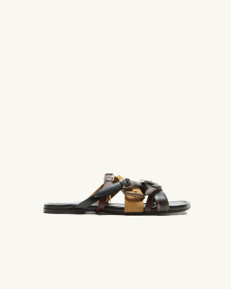 Acne Studios - Sandales à brides - Marron - allanjoseph