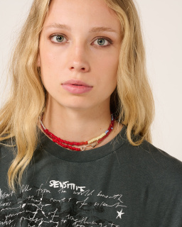 Northworks - Pearl necklace - Red - allanjoseph