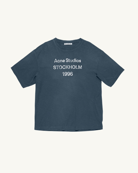 Acne Studios - T-Shirt logo - Blue - allanjoseph
