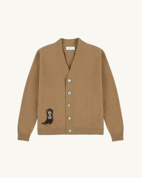 Leret Leret - Cashmere cardigan No. 93 - Camel - allanjoseph