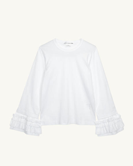 Comme des Garçons Girl - Ruffled T-shirt - White - allanjoseph