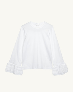 Comme des Garçons Girl - Ruffled T-shirt - White - allanjoseph