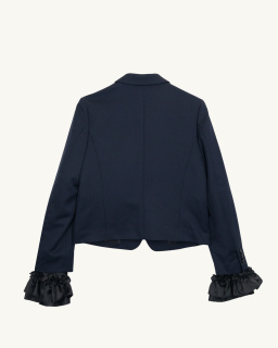 Comme des Garçons Girl - Ruffled Jacket - Blue/Black - allanjoseph
