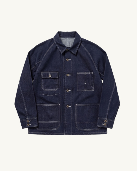 Ordinary Fits - Coverall One Wash Jacket - Indigo - allanjoseph