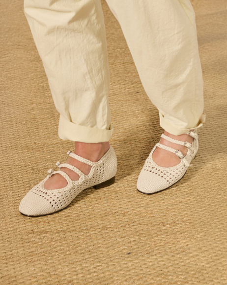 Carel - Ariana Babies - Woven Leather/OffWhite - allanjoseph